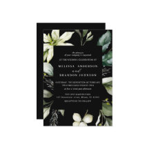 Greenery Black | Botanische Hochzeit mit Wasserfar