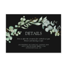 Greenery Black Sage Watercolor Wedding