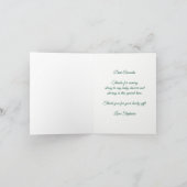 Greenery Blätter Baby Dusche Danke Karte (Innenseite)