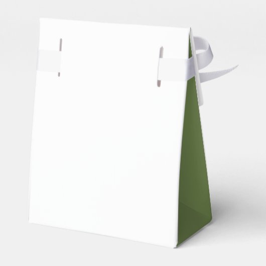 Greenery Blätter Elegant Monogram Wedding custom Geschenkschachtel (Rückseite)