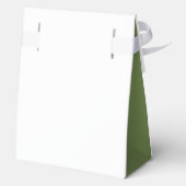 Greenery Blätter Elegant Monogram Wedding custom Geschenkschachtel (Rückseite)