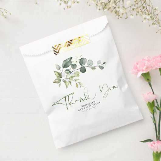 Greenery Blätter Elegant Vielen Dank Geschenktütchen (Versiegelt)