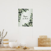 Greenery Bloral Eucalyptus Blätter Elegant Poster (Küche)