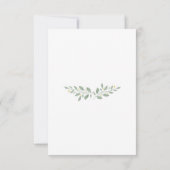 Greenery Bloral Minimalistisches Brautparty laden Einladung (Rückseite)
