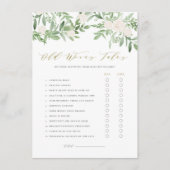 Greenery Bloral Old Ehefrauen Tale Baby Duschkarte Begleitkarte (Vorderseite)
