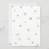 Greenery Bloral White Elephant Baby Dusche Einladung (Rückseite)