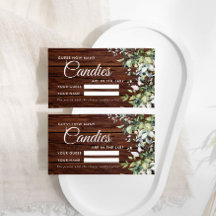 Greenery Bloral Wie viele Candies Shower Game Card