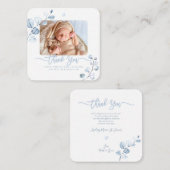 Greenery Blue Gum Eucalyptus Baby Shower Mitteilungskarte (Vorne/Hinten)