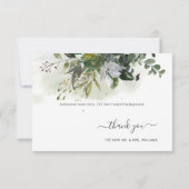 Greenery Blue Gum Eucalyptus Vielen Dank Einladung (Rückseite)