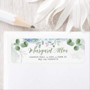 Greenery Blue hydrangea Babydusche Adresse