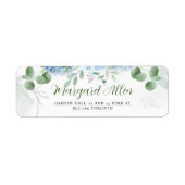 Greenery Blue hydrangea Babydusche Adresse (Vorne)