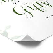 Greenery Blue hydrangea Cards and Gift Baby Shower Poster (Ecke)