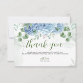 Greenery Blue Hydrangea Danke Baby Shower (Vorderseite)
