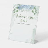 Greenery Blue Hydrangea Mama-osa Baby Dusche Sockelschild (Vorderseite)