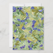 Greenery Blueberry Baby Shower Einladung (Rückseite)