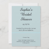 Greenery & Blume Bridal Blue Word Scramble Game Einladung (Rückseite)