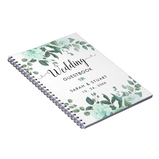 Greenery Blume Wedding Gästebuch Notizblock (Rechte Seite)