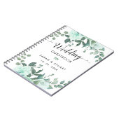 Greenery Blume Wedding Gästebuch Notizblock (Linke Seite)