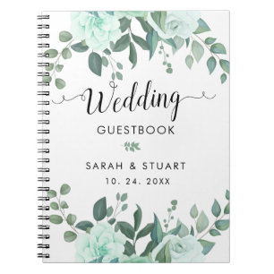 Greenery Blume Wedding Gästebuch Notizblock
