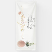 Greenery Blush Glitzer Ballon Alle Veranstaltungen Banner (Vertikal)
