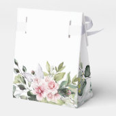 Greenery Blush Pink Gastgeschenk Hochzeit Box Geschenkschachtel (Rückseite)