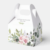 Greenery Blush Pink Gastgeschenk Hochzeit Box Geschenkschachtel (Rückseite)