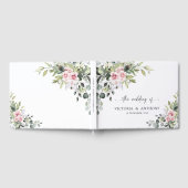 Greenery Blush Pink Wedding Guest Book Gästebuch (Voll)