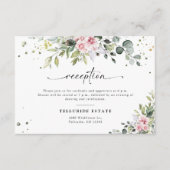 Greenery Blush Wedding Reception Enclosure Card Begleitkarte (Vorderseite)