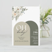 Greenery Boho Baby Shower Einladung (Stehend Vorderseite)