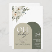 Greenery Boho Baby Shower Einladung (Vorne/Hinten)