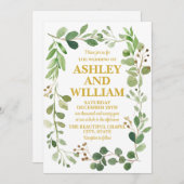 Greenery Boho Bohemisch Wedding Einladung (Vorne/Hinten)