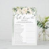 Greenery Boho, der das beste Spiel der Braut kennt (Stehend Vorderseite)