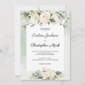 Greenery Boho Floral Eucalyptus Wedding Einladung (Vorderseite)