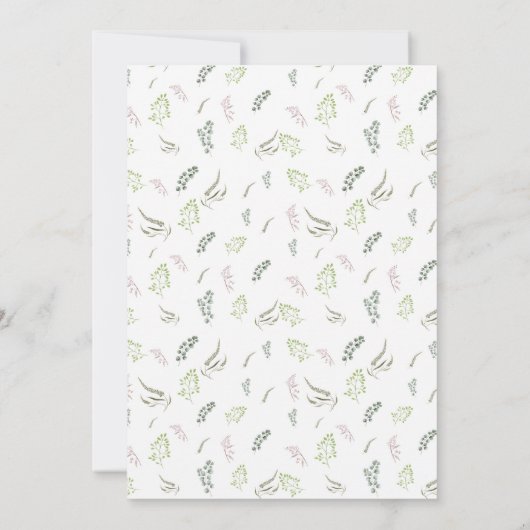 Greenery Boho Geometric Class of 2019 Abschluss Einladung (Rückseite)