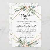 Greenery Boho Geometric Class of 2019 Abschluss Einladung (Vorne/Hinten)