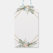 Greenery Boho Glitzer Frame Script Wedding Willkom Geschenkanhänger (Rückseite)