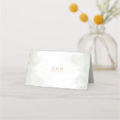 Greenery boho gold geometric watercolour wedding platzkarte (Rückseite)