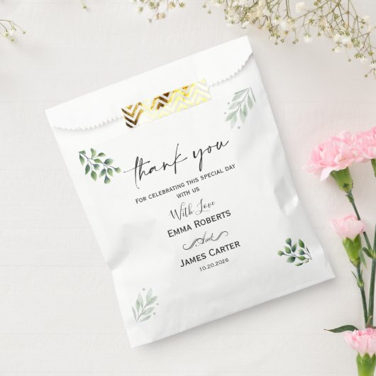 Greenery Boho Leaf Favor Boxes Geschenktütchen (Versiegelt)