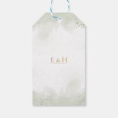 Greenery boho sage geometric wedding thank you geschenkanhänger (Rückseite)