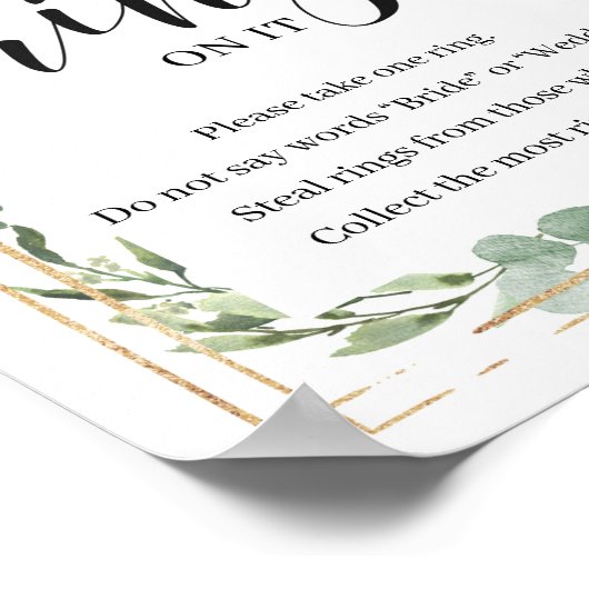 Greenery boho Succulent Setzen Sie einen Ring auf Poster (Ecke)