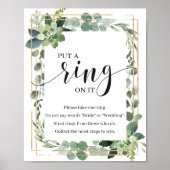 Greenery boho Succulent Setzen Sie einen Ring auf Poster (Vorne)
