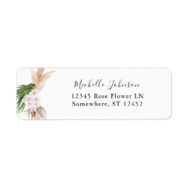 Greenery Boho Tropical Floral 2 Rücksendeadresse