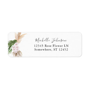 Greenery Boho Tropical Floral 2 Rücksendeadresse