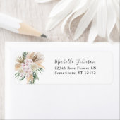 Greenery Boho Tropical Floral Return Label (Insitu)