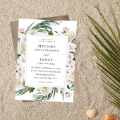 Greenery Boho Tropical Floral Wedding Einladung