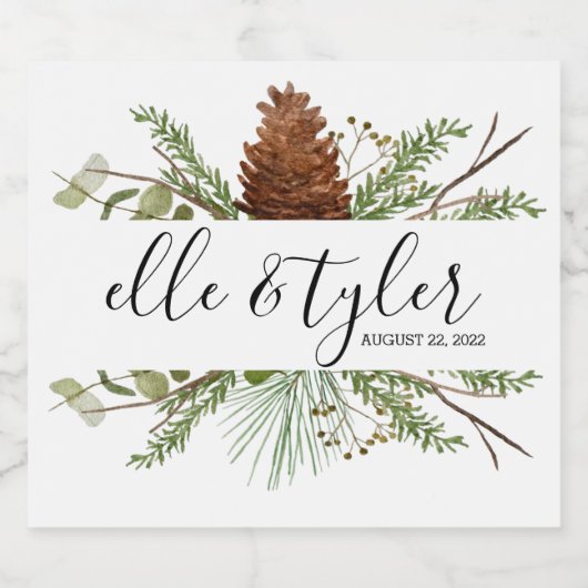 Greenery Boho Wedding Beer Flasche Label Bierflaschenetikett (Einzelnes Label)