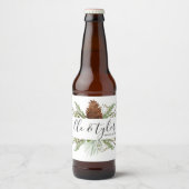 Greenery Boho Wedding Beer Flasche Label Bierflaschenetikett (Vorderseite)