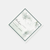 Greenery Boho Wedding Serviette (Ecke)