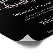 Greenery Boho Wildblume Black Signature Drinks Poster (Ecke)