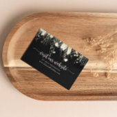 Greenery Boho Wildblume Black Wedding Website Begleitkarte